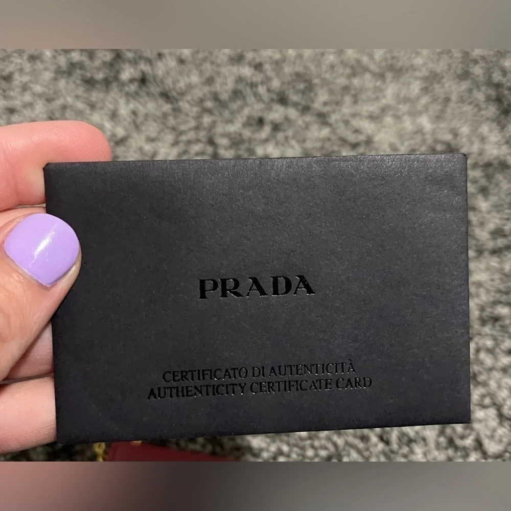 Prada Saffiano leather continental long wallet with COA